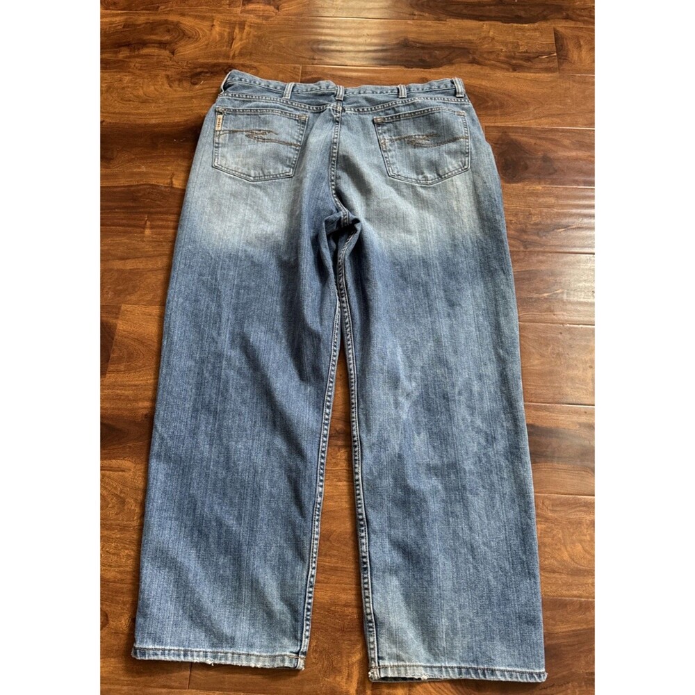 Cinch Baggy Wide Leg Jeans Mens 40x30 Blue Medium Wash Distressed Western